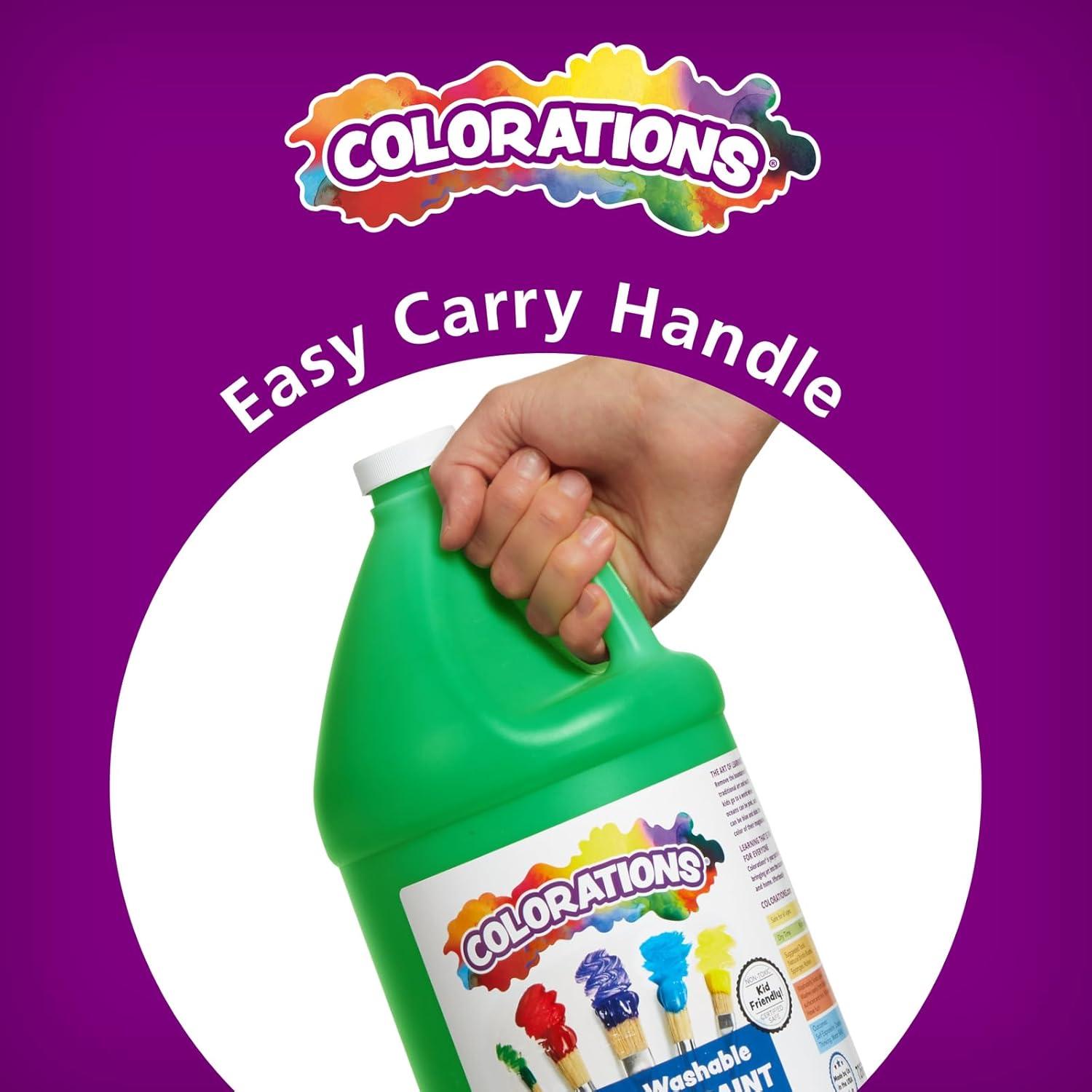 imageColorations Washable Tempera Paint Classroom Art Supplies School Paints Gallon Size 12 Colors Non Toxic Bright Bold Color Kids Paint Craft Hobby Fun Crafting Supply Paint SetYellow