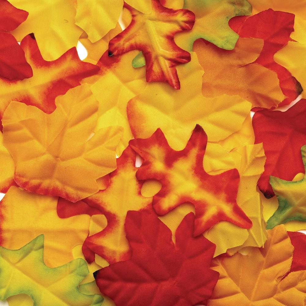 imageColorations Assorted Mixed Fabric Fall Colored Leaves Set of 200 Assorted Fabric Leaf Shapes ampamp Colors for Craft Projects Fabric Leaf Shapes for Decorating Collaging ampamp Crafting Craft Supplies