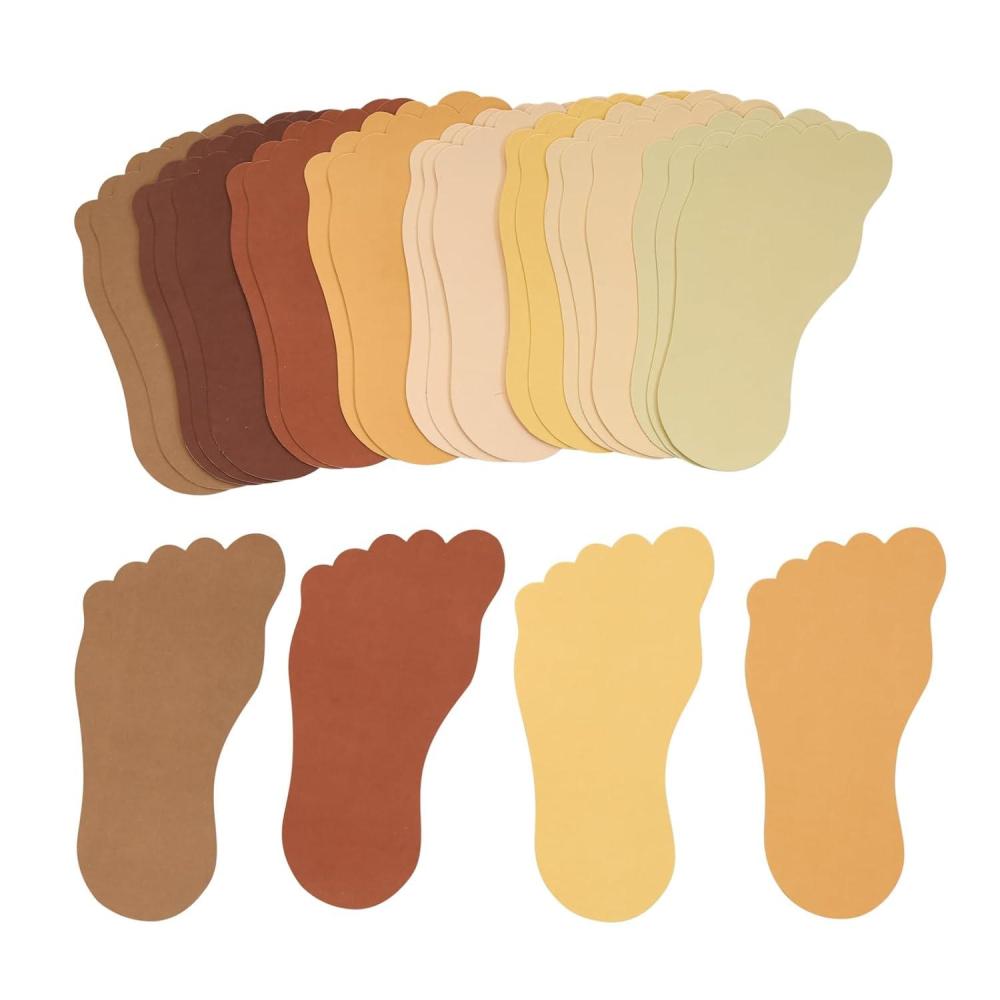 imageColorations Colors Like Me Feet Set of 24 4 Colors Glossy Cardstock Feet Shapes  People Cutout Skin Tone ampamp Color Multicultural Paper Classroom Decorations Arts ampamp Crafts
