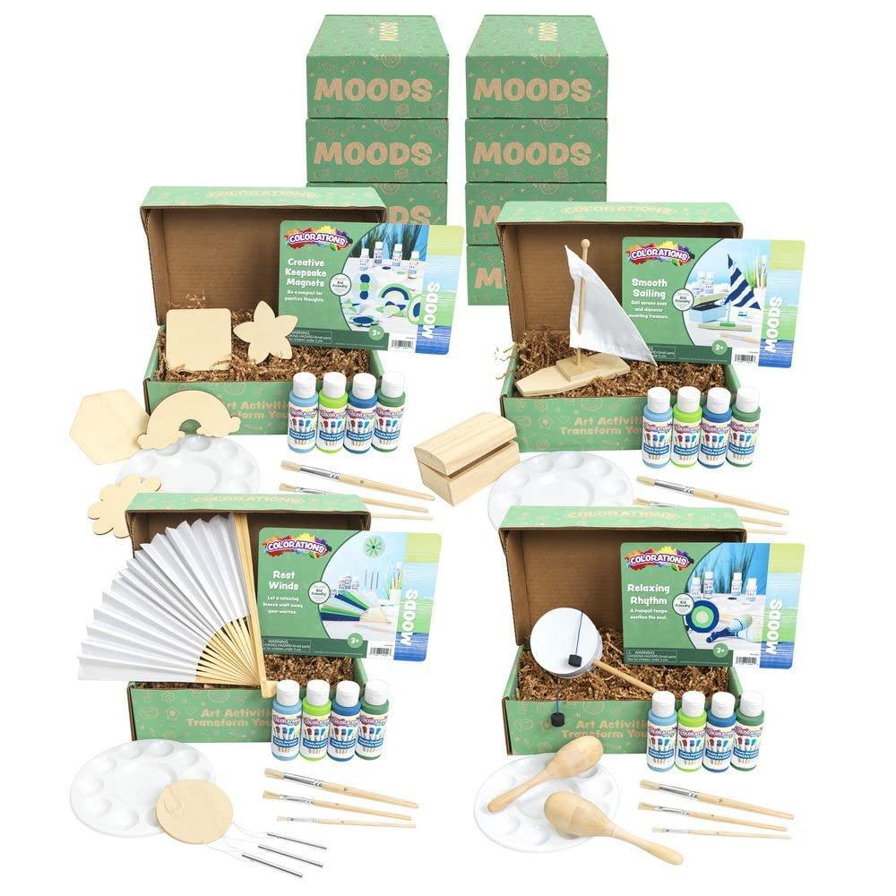 imageColorations Moods Social Emotional Learning Art Kits Calming 4 Different Activity Painting Kits 3 of Each 12 in Total Painting Craft All Ages