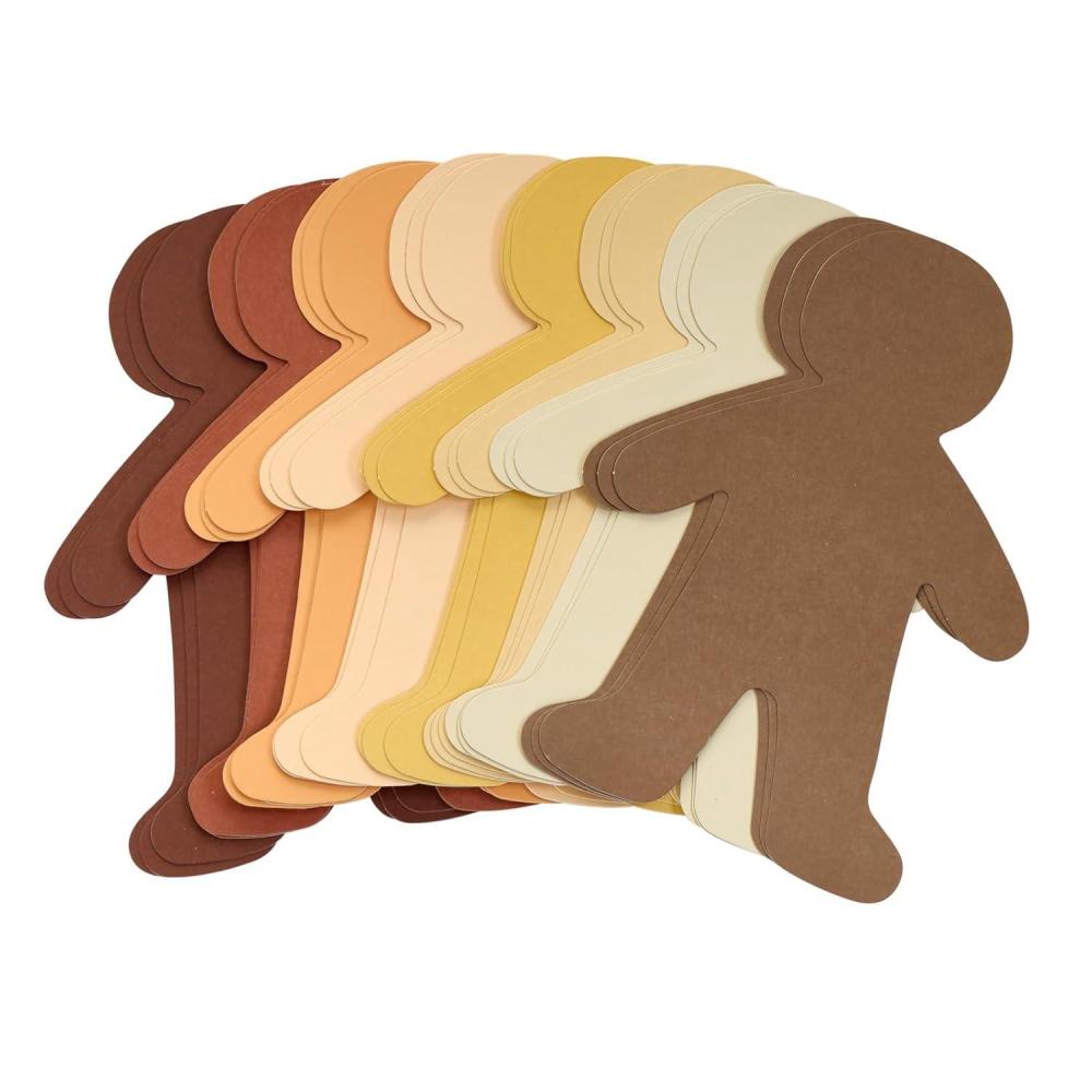 imageColorations Multicultural Big People Shapes Set of 24 Multicultural Glossy Card Skin Color Paper Kids Around The World Cardboard People People Shapes Multicultural Diversity