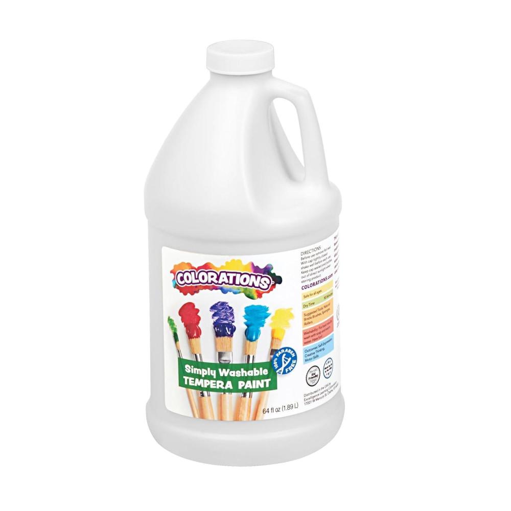 imageColorations ParabenFree Simply Washable Tempera Paint for Kids  12 Gallon Value Size Vibrant Brown NonToxic and Made in The USAWhite