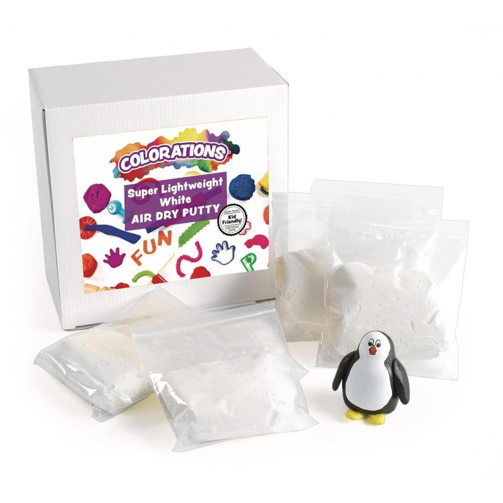 imageColorations Super Lightweight Air Dry White Putty Qty 162 oz Resealable Bag NonToxic Slime Additive Sensory Soft Clay Modeling STEM STEAM 3D Arts ampamp Crafts Miniatures