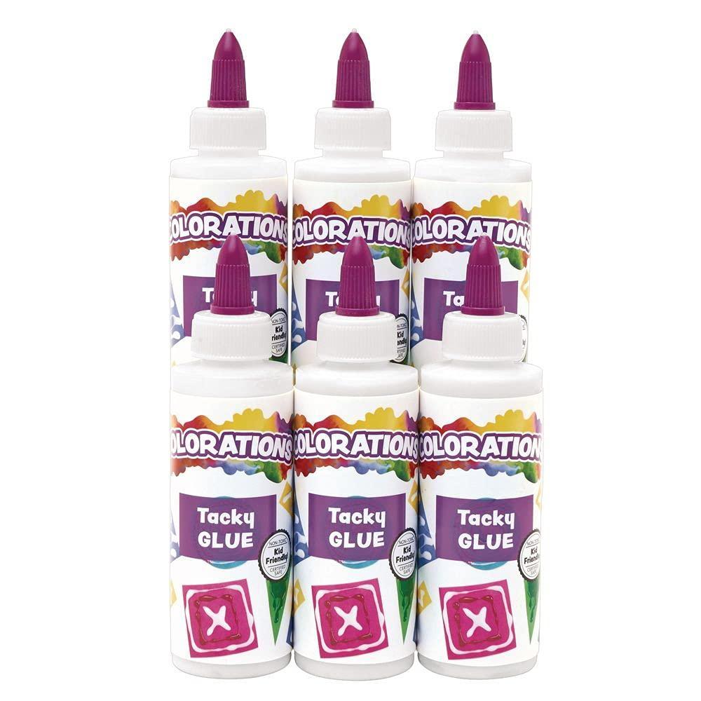 imageColorations Tacky Glue 4 oz Set of 6 Glue Clear Glue Craft Glue School Glue Glue Bottle Kids Glue Glue for Kids Arts and Crafts Glue Clear Glue Bulk