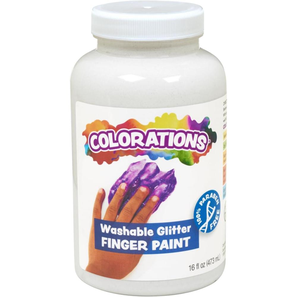 imageColorations Washable Finger Paints 16 fl oz Brown NonToxic Creamy Vibrant Kids Paint Craft Hobby Fun Art Supplies Young kids finger painting hand paintingWhite