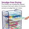 Colorations – MOBRACK Mobile Art Drying Rack for Home or Classroom Use, Keep Artwork Protected While Drying, Space Saving Rack, 36 1/2 Inches High x 26 1/2 Inches Wide x 17 1/2 Inches Deep