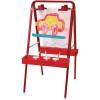 Colorations 4WAPE Adjustable Indoor-Outdoor Metal Frame Easel with Paint-on Acrylic Panels for Four Children(2-Station  Red)