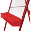 Colorations 4WAPE Adjustable Indoor-Outdoor Metal Frame Easel with Paint-on Acrylic Panels for Four Children(2-Station  Red)