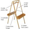 Colorations 4WAPE Adjustable Indoor-Outdoor Metal Frame Easel with Paint-on Acrylic Panels for Four Children(2-Station  Tan)