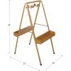 Colorations 4WAPE Adjustable Indoor-Outdoor Metal Frame Easel with Paint-on Acrylic Panels for Four Children(2-Station  Tan)