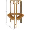 Colorations 4WAPE Adjustable Indoor-Outdoor Metal Frame Easel with Paint-on Acrylic Panels for Four Children(3-Station  Tan)