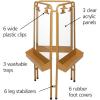 Colorations 4WAPE Adjustable Indoor-Outdoor Metal Frame Easel with Paint-on Acrylic Panels for Four Children(3-Station  Tan)