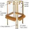 Colorations 4WAPE Adjustable Indoor-Outdoor Metal Frame Easel with Paint-on Acrylic Panels for Four Children(4-Station  Tan)
