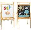 Colorations All in One Wooden Adjustable Easel for Kids, Ages 2-6 + |32″, 37″, & 41″ Heights | Toddler, Preschool, & Kindergarten Art Stand with Whiteboard & Chalkboard | Magnetic(Indoor Easel)