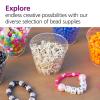 Colorations Natural Tones Wooden Beads – 150 Pieces, 6 Colors