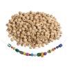 Colorations® Paint ‘M Beads, 1 lb, Approx 250 Beads, Natural, Unfinished, Paint your own Beads, Craft Projects, Crafts for Kids, Jewelry Making, Hair Accessories, Key Chains, Ornaments