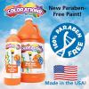 Colorations Paraben-Free BioColor Paint, Rainbow Pack, Set of 6 Colors, 16oz Bottles, Non-Toxic and Made in the USA