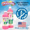 Colorations Paraben-Free Washable Tempera Paint for Kids – 8 Ounce Bottles, Set of 6 Primary Colors, Non-Toxic and Made in The USA(Fluorescent  6 Pack)