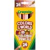 Crayola® Color Of The World Colored Pencils, 3 mm, Assorted Colors, Pack Of 24 Pencils