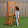 Excellerations Outdoor Painting Wall with Clear Acrylic Painting Panel and Locking Casters, Mobile Wooden Easel for Outside, Double-Sided, Creativity, Arts & Crafts, Preschool Outdoor Furniture