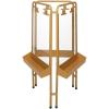 Colorations 4WAPE Adjustable Indoor-Outdoor Metal Frame Easel with Paint-on Acrylic Panels for Four Children(3-Station  Tan)