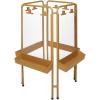 Colorations 4WAPE Adjustable Indoor-Outdoor Metal Frame Easel with Paint-on Acrylic Panels for Four Children(4-Station  Tan)