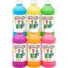 Colorations Paraben-Free Washable Tempera Paint for Kids – 8 Ounce Bottles, Set of 6 Primary Colors, Non-Toxic and Made in The USA(Fluorescent  6 Pack)