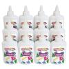 Colorations® Washable White Glue, Set of 12, Each in a 1.25 oz Bottle, Easy Spout Applicator, Goes on White and Dries Clear, Washable & Non Toxic Glue, Dries Quickly & Acid Free, School and Home Use(4 oz)