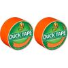 Duck Brand 280621 Metallic Color Duct Tape, Chrome, 1.88 Inches x 10 Yards, Single Roll, 1.88″ x 10 yd(Neon Orange)