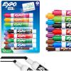 EXPO Low Odor Dry Erase Markers Chisel Tip Assorted Colors 12 Count