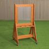Excellerations Outdoor Painting Wall with Clear Acrylic Painting Panel and Locking Casters, Mobile Wooden Easel for Outside, Double-Sided, Creativity, Arts & Crafts, Preschool Outdoor Furniture