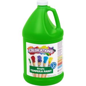 Colorations Washable Tempera Paint, Classroom Art Supplies, School Paints, Gallon Size, 12 Colors, Non Toxic, Bright Bold Color, Kids Paint, Craft, Hobby, Fun, Crafting Supply, Paint Set(Apple Green)