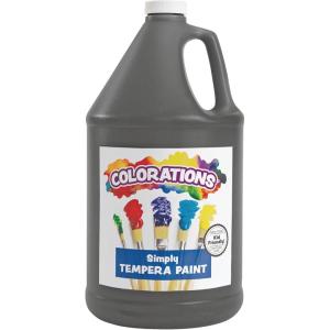 Colorations Washable Tempera Paint, Classroom Art Supplies, School Paints, Gallon Size, 12 Colors, Non Toxic, Bright Bold Color, Kids Paint, Craft, Hobby, Fun, Crafting Supply, Paint Set(Black)