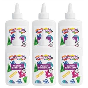 Colorations White School Glue, 6 Bottles, Craft Glue for Kids, Personalize & Decorate for Gifts, Arts & Craft Craft for Children, Kids Crafts for Home or The Classroom
