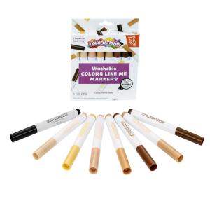 Colors Like me Crayons, 8 Colors, Regular Size, 12 Packs of an Assortment of 8 Realistic Skin Tones per Pack, Easy for Small Hands to Grasp and Apply(Markers)
