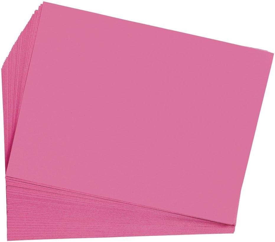 imageColorations 9quot x 12quot Mediumweight Construction Paper Assorted Colors  500 Sheets Bulk Pack Art Paper Arts and Crafts School Supplies Drawing Coloring Painting 3D Art PaperHot Pink