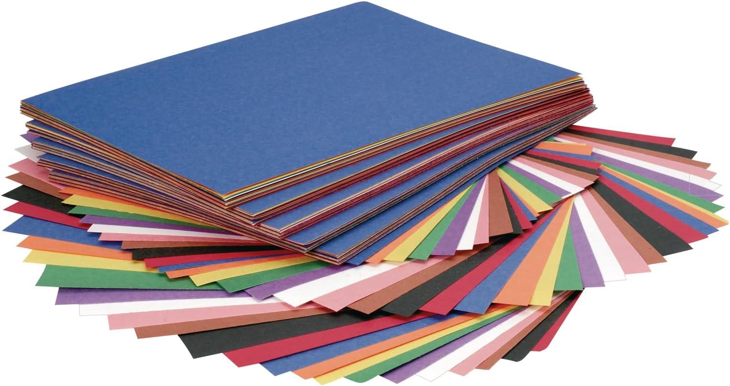 imageConstruction PaperAssorted Colors9 inches x 12 inches200 SheetsHeavyweight Construction PaperCraftsArtKids ArtPaintingColoringDrawingCreatingPaperArt ProjectAll PurposeAssorted