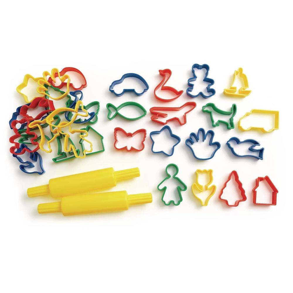 imageColorations Dough Cutter Assortment ampamp Rollers  Set of 34