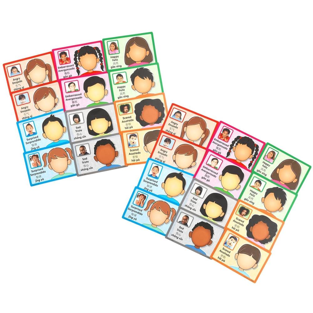 imageColorations Emotions Modeling Mats Set of 24 thick laminated paper 9quot x 6quot reallife photo of a child expressing an emotion