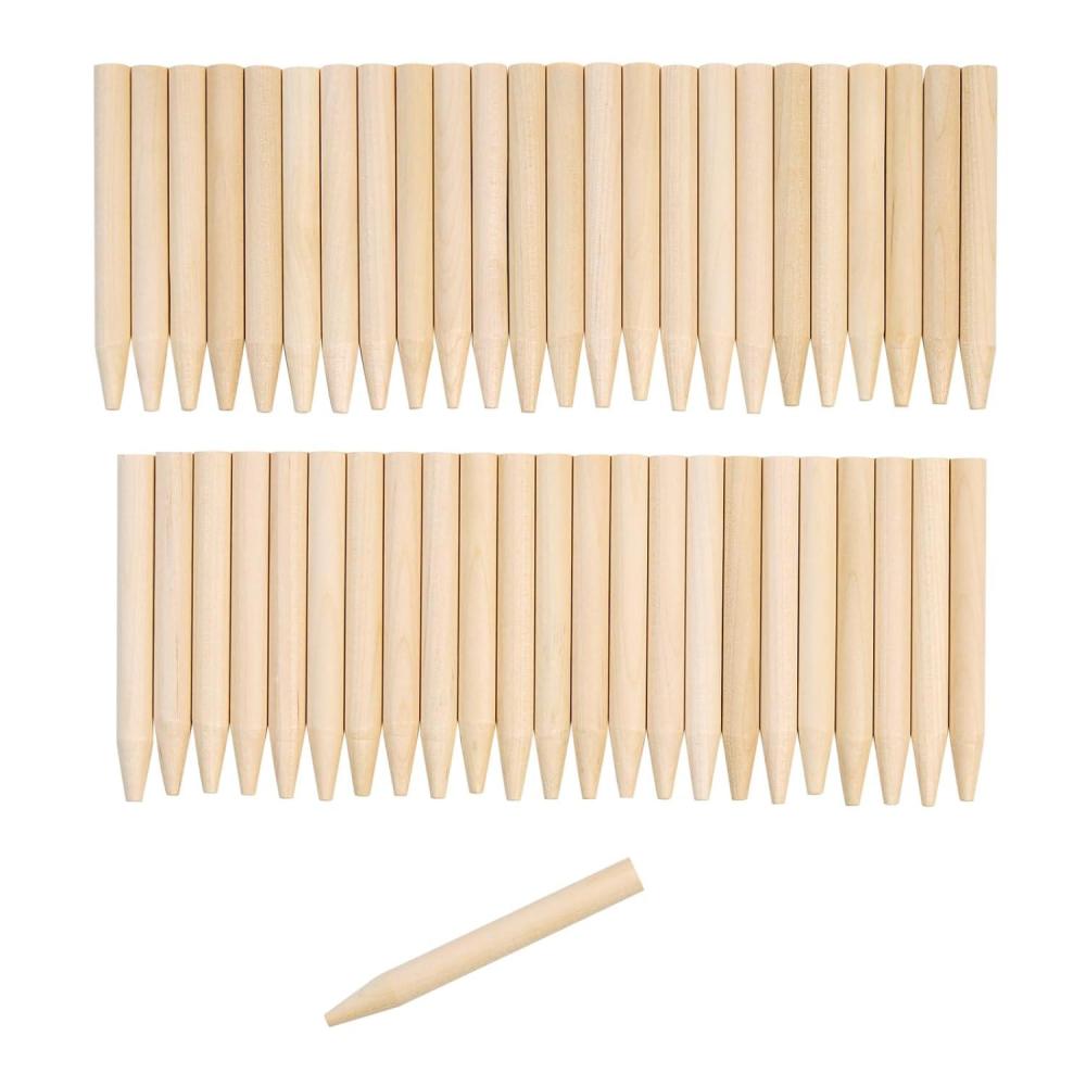 imageColorations Jumbo Wooden Scratch Art Sticks Set of 28 Wooden Sticks Narrowed blunt tips for kids easy to use on scratch and reveal paper use for paint decoration detailed gluing