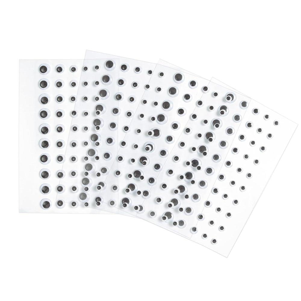 imageColorations Peel ampamp Stick Wiggly Eyes 500 Pieces Fun SelfAdhesive Googly Eyes for Kids Bring Kids Arts ampamp Crafts to Life Wiggle Eyes in Assorted Sizes Self Adhesive Googly Eyes for Kids Crafting500 Pieces