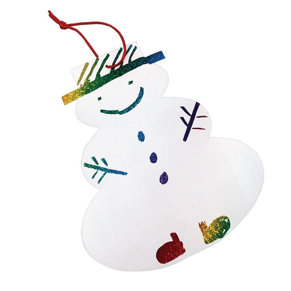 imageColorations Scratch Art Snowman Ornaments with Red Strings Set of 20 Stylus not included 7 inches x 6 inches Christmas Holidays Winter Decorations for Kids Arts ampamp Crafts Group Project Party