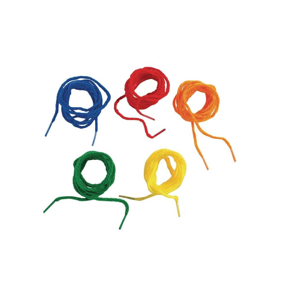 imageColorations YARNTIP Tipped Lacing Yarn for Kids 100 Pieces Assorted Colors 32 Inches Long Weaving Beading Arts ampamp Crafts Jewelry Motor Skills Reusable Stringing Activities