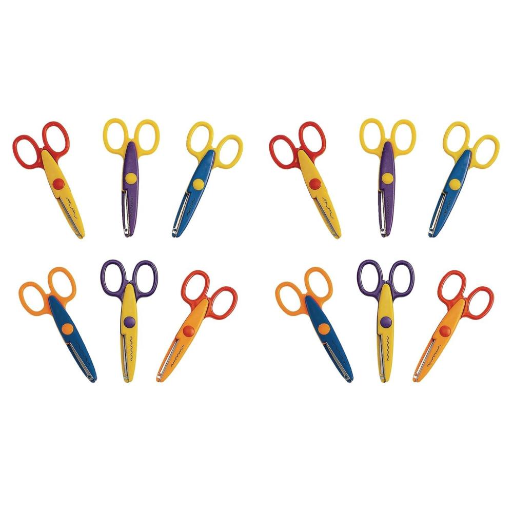 imageCrazy Cut Craft Scissors Set of 12 School Art Supplies Art Supplies Craft Projects Children Gift Classroom Home DIY DYO Arts and Crafts