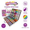 Colorations – Creative Artist Case – 150 pcs – Markers, Crayons, Colored Pencils, Paper, Art Set for Kids, Coloring Kit, Washable