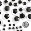 Colorations 100BA Self-Adhesive Wiggly Eyes, Black (Pack of 100)