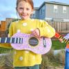 Colorations Decorate Your Own Guitars, Set of 12, Sturdy Cardboard Guitars for Kids, 3 Strings to Strum, Inidvidually Decorate and Personalize Each Guitar, Kids Craft, Craft for Children