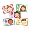 Colorations Emotions Modeling Mats, Set of 24, thick laminated paper, 9″ x 6″, real-life photo of a child expressing an emotion