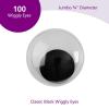 Colorations JWE Jumbo Wiggly Eyes, Black (Pack of 100)