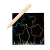 Colorations Jumbo Wooden Scratch Art Sticks, Set of 28 Wooden Sticks, Narrowed blunt tips for kids, easy to use on scratch and reveal paper, use for paint decoration, detailed gluing